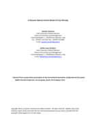 A Dynamic Optimal Control Model of Crop Thinning