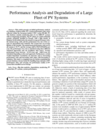 Performance Analysis and Degradation of a Large Fleet of PV Systems