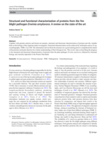 Structural and functional characterization of proteins from the fire blight pathogen Erwinia amylovora: A review on the state of the art