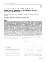 Species-Specific Induction of Plant Volatiles by Two Aphid Species in Apple: Real Time Measurement of Plant Emission and Attraction of Lacewings in the Wind Tunnel