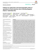 Evidence for spatial clines and mixed geographic modes of speciation for North American cherry-infesting Rhagoletis (Diptera: Tephritidae) flies