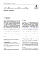 Serial and Large Investors in Initial Coin Offerings