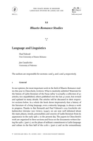 Rheto-Romance Studies: Year 2018