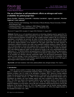 The use of biochar as soil amendment: effects on nitrogen and water availability for potted grapevines