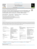 Generation of human induced pluripotent stem cell line EURACi006-A and its isogenic gene-corrected line EURACi006-A-1 from an arrhythmogenic cardiomyopathy patient carrying the c.1643delG PKP2 mutation