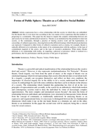 Forms of Public Sphere: Theatre as a Collective Social Builder