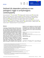 Oxidized LDL-dependent pathway as new pathogenic trigger in arrhythmogenic cardiomyopathy