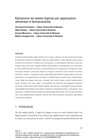 Estrazione da residui legnosi per applicazioni alimentari e farmaceutiche