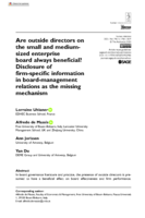Are outside directors on the small and medium-sized enterprise board always beneficial? Disclosure of firm-specific information in board-management relations as the missing mechanism