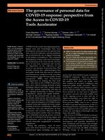 The governance of personal data for COVID-19 response: perspective from the Access to COVID-19 Tools Accelerator