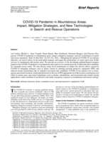 COVID-19 Pandemic in Mountainous Areas: Impact, Mitigation Strategies, and New Technologies in Search and Rescue Operations