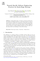 Towards specific software engineering practices for early-stage startups