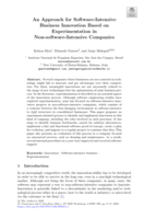 An approach for software-intensive business innovation based on experimentation in non-software-intensive companies