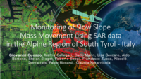 Monitoring of Slow Slope Mass Movement using SAR data in the Alpine Region of South Tyrol - Italy