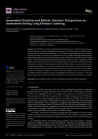 Assessment Practices and Beliefs: Teachers’ Perspectives on Assessment during Long Distance Learning