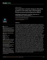 Soil respiration variation along an altitudinal gradient in the Italian Alps: Disentangling forest structure and temperature effects