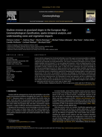 Shallow erosion on grassland slopes in the European Alps – Geomorphological classification, spatio-temporal analysis, and understanding snow and vegetation impacts