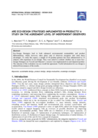 Are eco-design strategies implemented in products? A study on the agreement level of independent observers