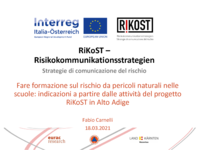 Fare formazione sul rischio da pericoli naturali nelle scuole: indicazioni a partire dalle attività del progetto RiKoST in Alto Adige