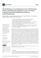 The Modulation of Auxin-Responsive Genes, Phytohormone Profile, and Metabolomic Signature in Leaves of Tomato Cuttings Is Specifically Modulated by Different Protein Hydrolysates
