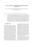 A Fuzzy Controller for Self-adaptive Lightweight Edge Container Orchestration