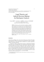Legal Theories and Judicial Decision-Making: An Ontological Analysis