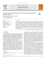 The Role of Local Dimensionality Measures in Benchmarking Nearest Neighbor Search