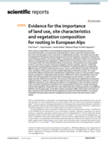 Evidence for the importance of land use, site characteristics and vegetation composition for rooting in European Alps