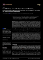 Good Pastures, Good Meadows: Mountain Farmers' Assessment, Perceptions on Ecosystem Services, and Proposals for Biodiversity Management