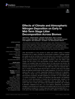 Effects of Climate and Atmospheric Nitrogen Deposition on Early to Mid-Term Stage Litter Decomposition Across Biomes