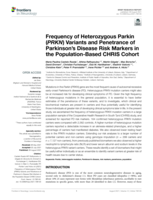 Frequency of Heterozygous Parkin (PRKN) Variants and Penetrance of Parkinson's Disease Risk Markers in the Population-Based CHRIS Cohort
