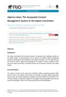 AlpConv Atlas: The Geospatial Content Management System of the Alpine Convention