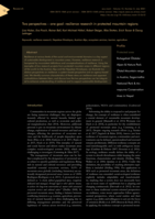 Two perspectives - one goal: resilience research in protected mountain regions