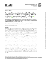 The use of two-sample methods for Mendelian randomization analyses on single large datasets