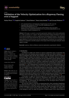 Validation of the Velocity Optimization for a Ropeway Passing over a Support