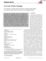True Cost of Solar Hydrogen