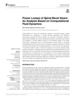 Power Losses of Spiral Bevel Gears: An Analysis Based on Computational Fluid Dynamics