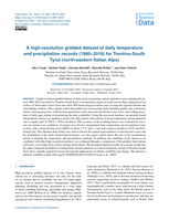 A high-resolution gridded dataset of daily temperature and precipitation records (1980-2018) for Trentino-South Tyrol (north-eastern Italian Alps)
