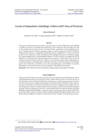 Cycles of Dispositions–Unfoldings. A Retro-ANT View of Practices