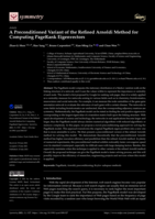 A Preconditioned Variant of the Refined Arnoldi Method for Computing PageRank Eigenvectors