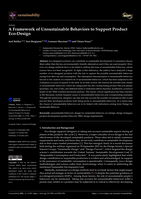 A framework of unsustainable behaviors to support product eco-design