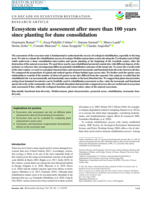 Ecosystem state assessment after more than 100 years since planting for dune consolidation