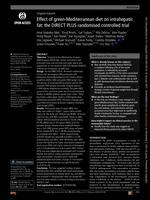 Effect of green-Mediterranean diet on intrahepatic fat: the DIRECT PLUS randomised controlled trial