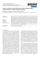 Climatic Anomalies and Glacial Dynamics in the Himalayan Region Northern Pakistan: A Spatio-Statistical Approach