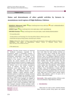 Status and determinants of other gainful activities by farmers in mountainous rural regions of Gilgit-Baltistan, Pakistan