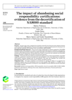 The impact of abandoning social responsibility certifications: evidence from the decertification of SA8000 standard