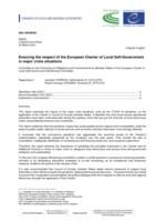 Ensuring the respect of the European Charter of Local Self-Government in major crisis situations