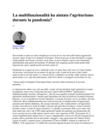 Did multifunctionality help agritourism during the pandemic?