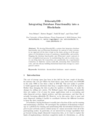 EthernityDB – integrating database functionality into a blockchain