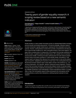 Twenty Years of Gender Equality Research: A Scoping Review Based on a New Semantic Indicator